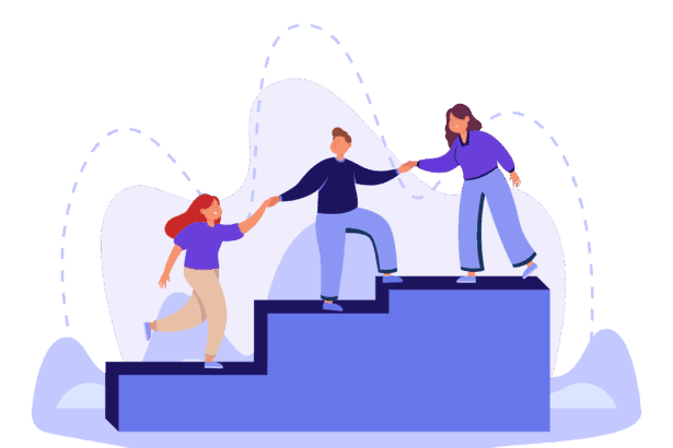 About Us 2 22343850 Help and support to climbing employee from mentor or leader hand 1 1