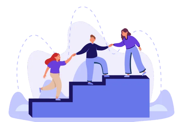 22343850 Help and support to climbing employee from mentor or leader hand 1 1