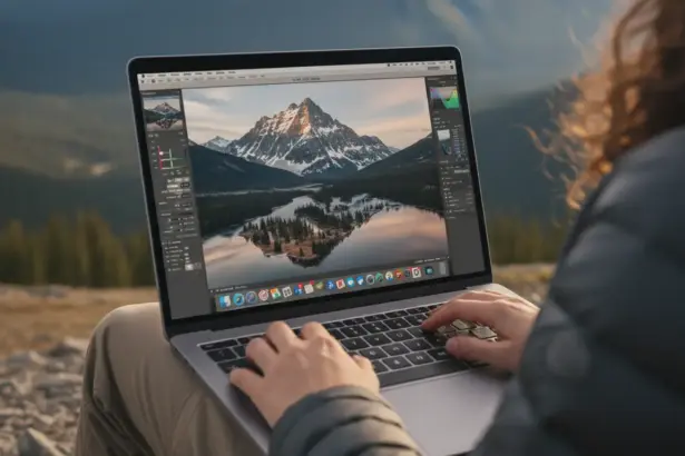 AI Image Enhancement on MacBook Pro